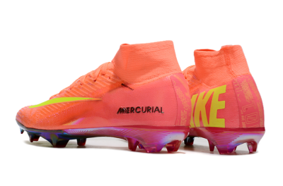Nike Air Zoom Mercurial Superfly 10 Elite FG High-Tops Soccer Cleats - Orange/Yellow/Black