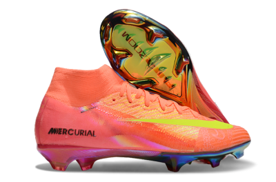 Nike Air Zoom Mercurial Superfly 10 Elite FG High-Tops Soccer Cleats - Orange/Yellow/Black