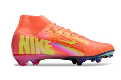 Nike Air Zoom Mercurial Superfly 10 Elite FG High-Tops Soccer Cleats - Orange/Yellow/Black