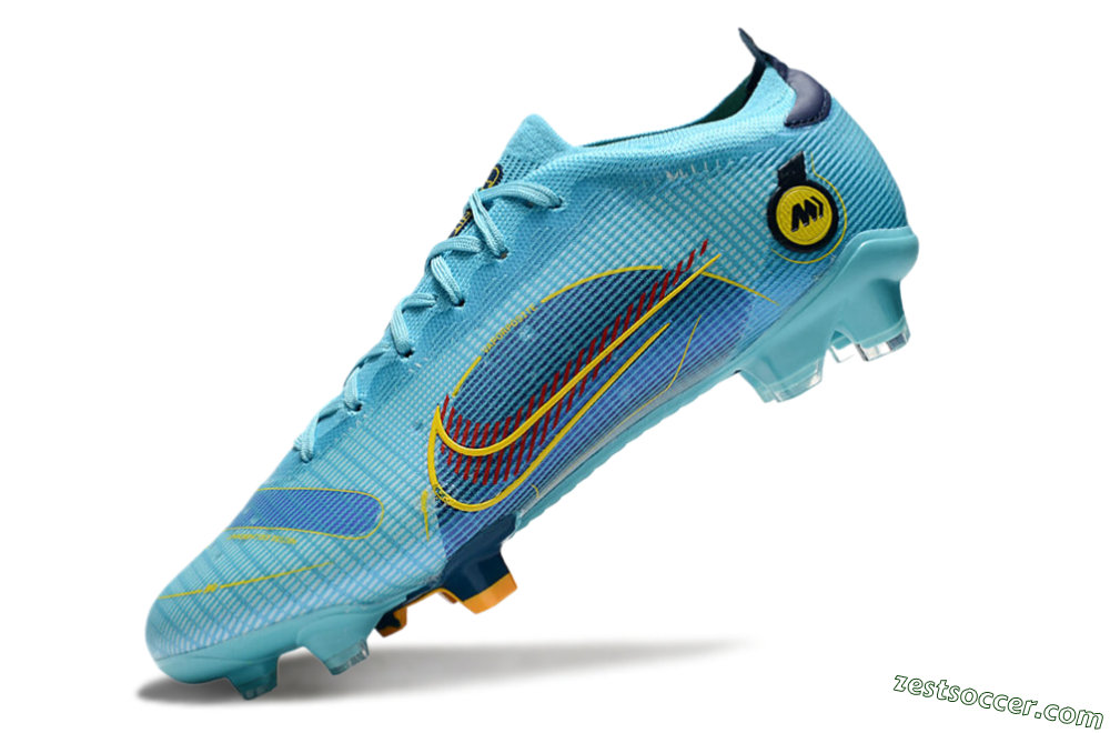 Nike Mercurial Vapor 14 Elite FG Low-Tops Soccer Cleats - Jade/Yellow/Black 4