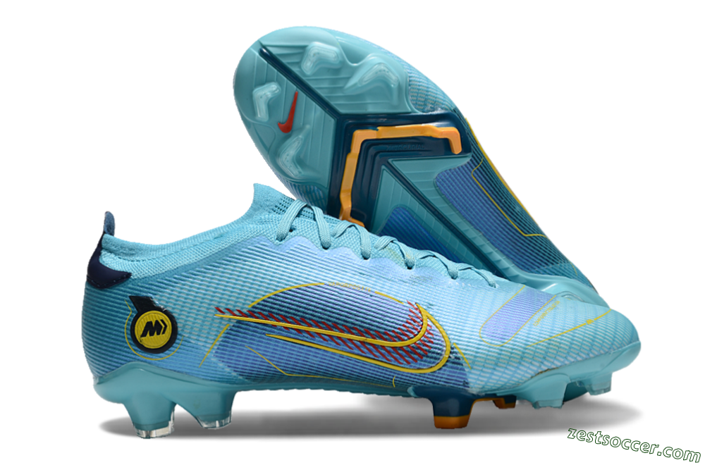 Nike Mercurial Vapor 14 Elite FG Low-Tops Soccer Cleats - Jade/Yellow/Black 0
