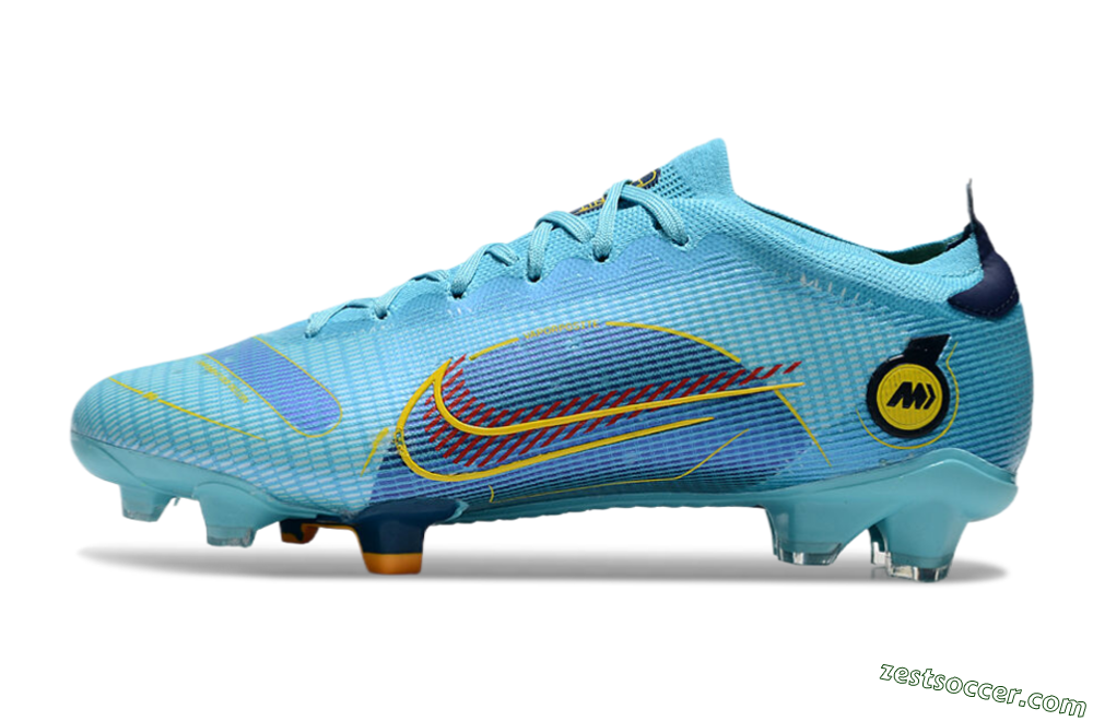 Nike Mercurial Vapor 14 Elite FG Low-Tops Soccer Cleats - Jade/Yellow/Black 2