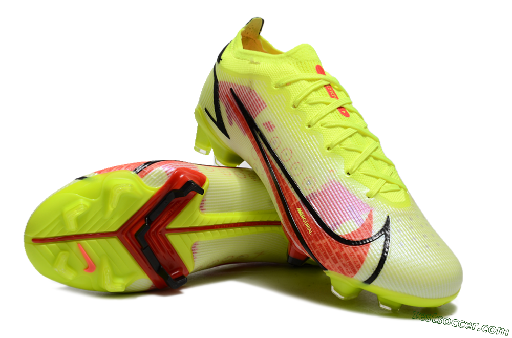 Nike Mercurial Vapor 14 Elite FG Low-Tops Soccer Cleats - Yellow/Red/Black 3