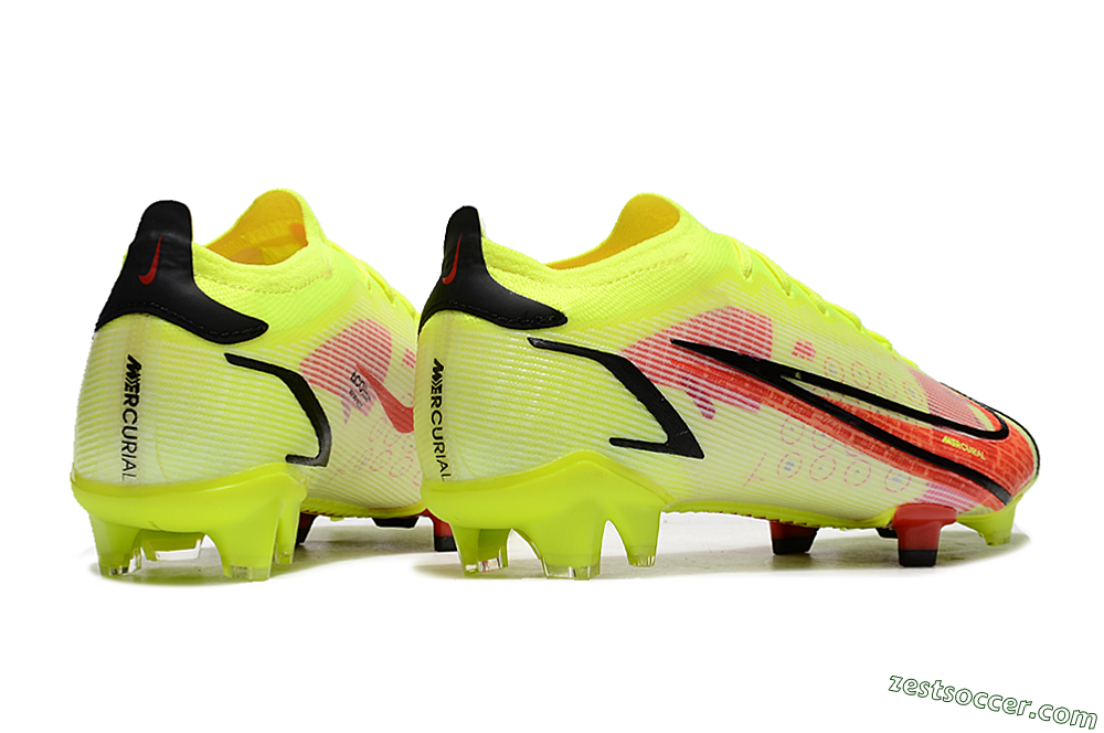 Nike Mercurial Vapor 14 Elite FG Low-Tops Soccer Cleats - Yellow/Red/Black 6