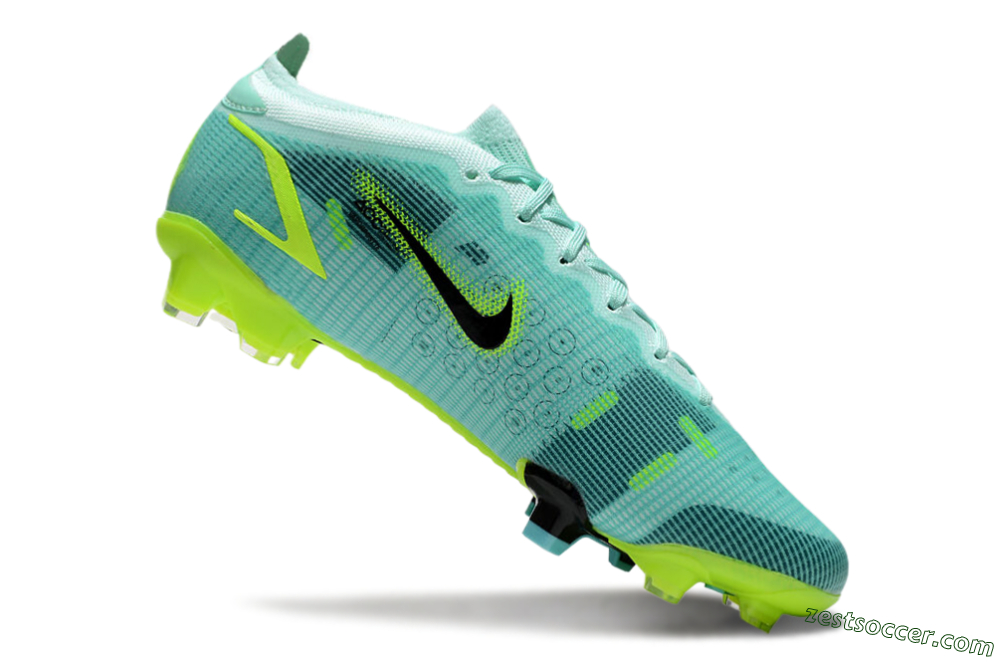 Nike Mercurial Vapor 14 Elite FG Low-Tops Soccer Cleats - Green/Black/Yellow 4
