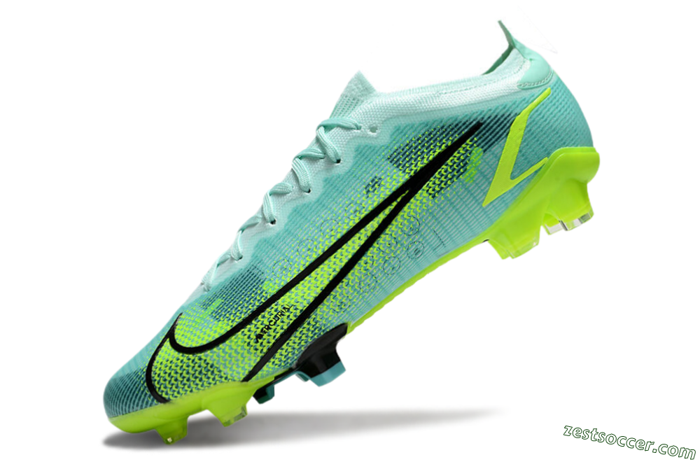 Nike Mercurial Vapor 14 Elite FG Low-Tops Soccer Cleats - Green/Black/Yellow 5