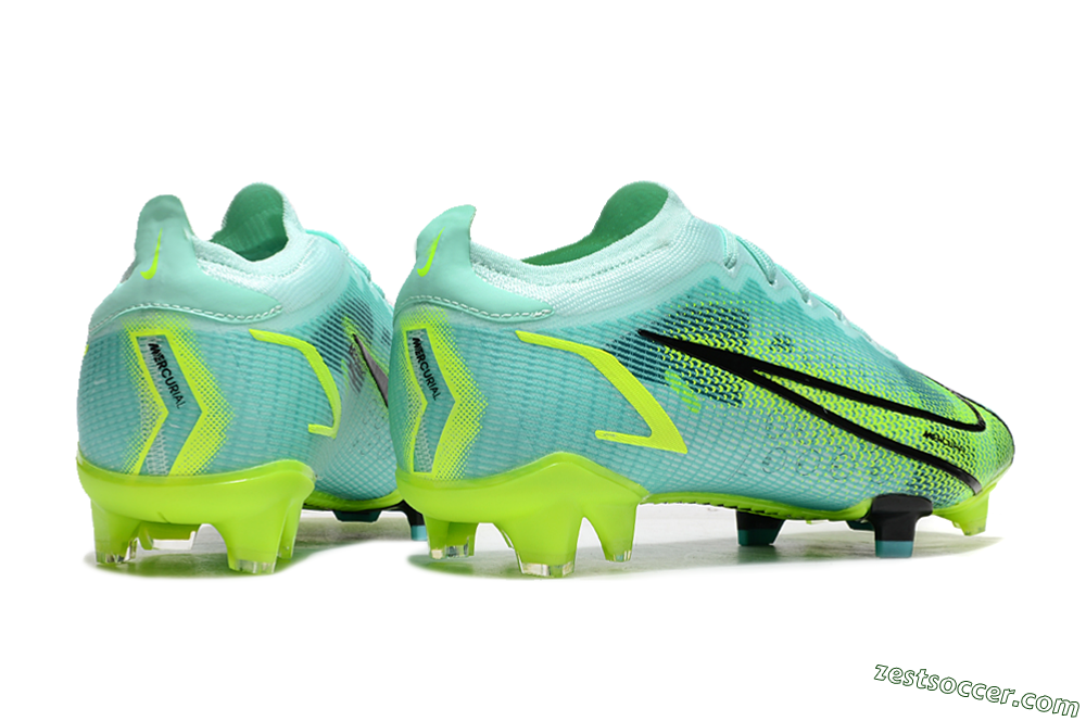 Nike Mercurial Vapor 14 Elite FG Low-Tops Soccer Cleats - Green/Black/Yellow 6