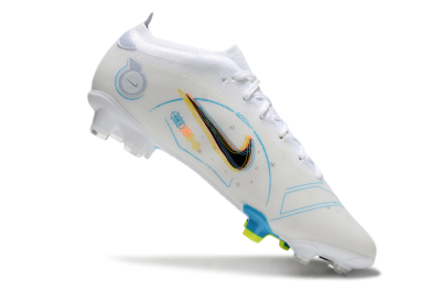 Nike Mercurial Vapor 14 Elite FG Low-Tops Soccer Cleats - White/Black/Yellow