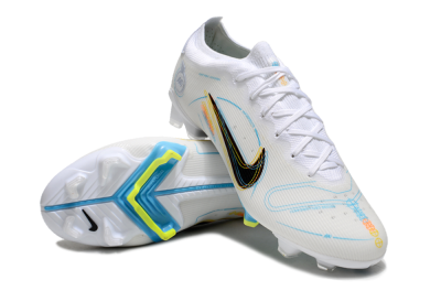 Nike Mercurial Vapor 14 Elite FG Low-Tops Soccer Cleats - White/Black/Yellow