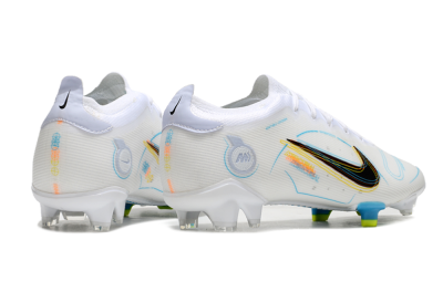 Nike Mercurial Vapor 14 Elite FG Low-Tops Soccer Cleats - White/Black/Yellow