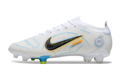 Nike Mercurial Vapor 14 Elite FG Low-Tops Soccer Cleats - White/Black/Yellow