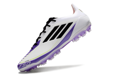 Adidas F50 Elite AG Low-Tops Soccer Cleats - White/Purple/Black