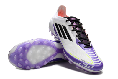 Adidas F50 Elite AG Low-Tops Soccer Cleats - White/Purple/Black