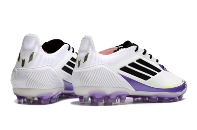 Adidas F50 Elite AG Low-Tops Soccer Cleats - White/Purple/Black