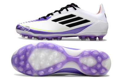 Adidas F50 Elite AG Low-Tops Soccer Cleats - White/Purple/Black