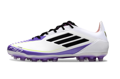 Adidas F50 Elite AG Low-Tops Soccer Cleats - White/Purple/Black
