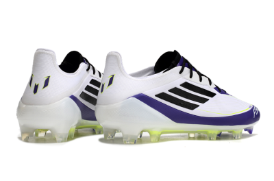 Adidas F50 Elite FG Low-Tops Soccer Cleats - White/Purple/Black/Yellow