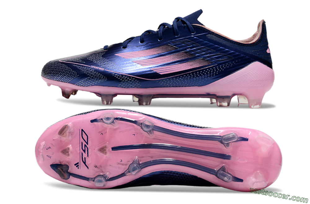 Adidas F50 Elite FG Low-Tops Soccer Cleats - Blue/Pink 1