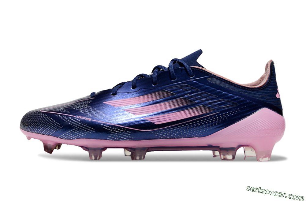 Adidas F50 Elite FG Low-Tops Soccer Cleats - Blue/Pink 2