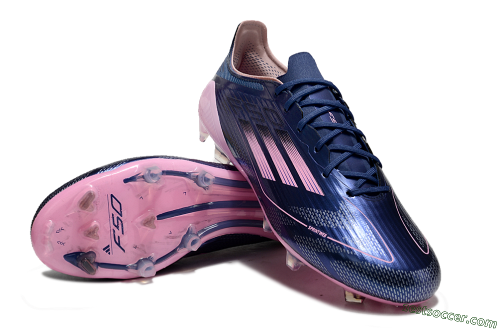 Adidas F50 Elite FG Low-Tops Soccer Cleats - Blue/Pink 3