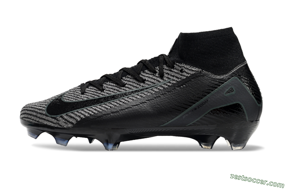 Nike Air Zoom Mercurial Superfly 10 Elite FG High-Tops Soccer Cleats - Black/Grey/Jade 2