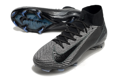 Nike Air Zoom Mercurial Superfly 10 Elite FG High-Tops Soccer Cleats - Black/Grey/Jade