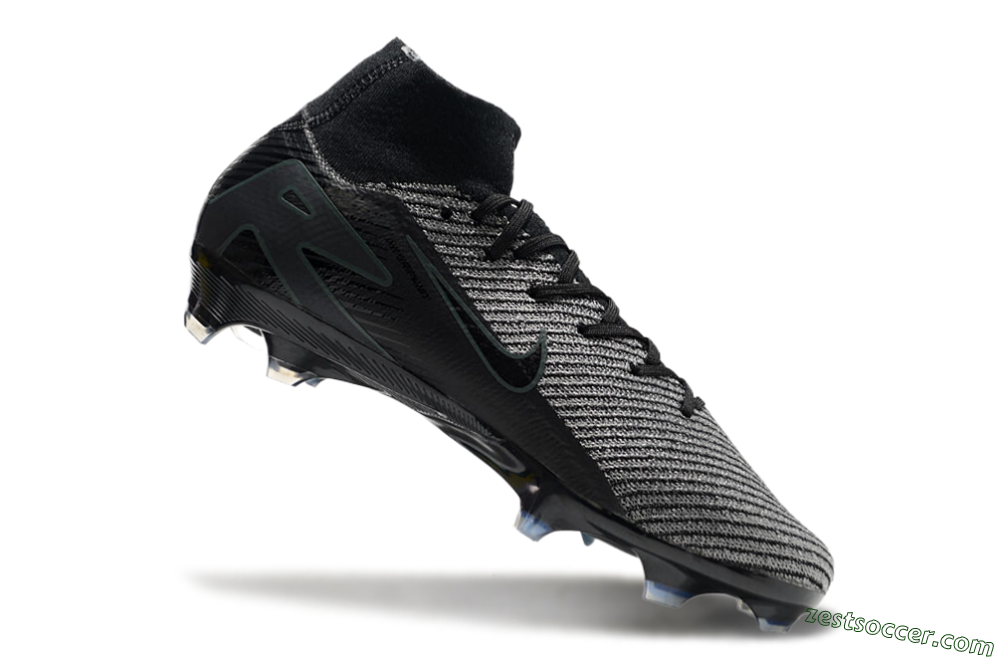 Nike Air Zoom Mercurial Superfly 10 Elite FG High-Tops Soccer Cleats - Black/Grey/Jade 4