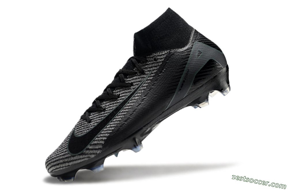 Nike Air Zoom Mercurial Superfly 10 Elite FG High-Tops Soccer Cleats - Black/Grey/Jade 5