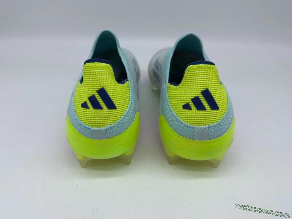 Adidas F50 Elite Laceless FG Low-Tops Soccer Cleats - Jade/Blue/Yellow
