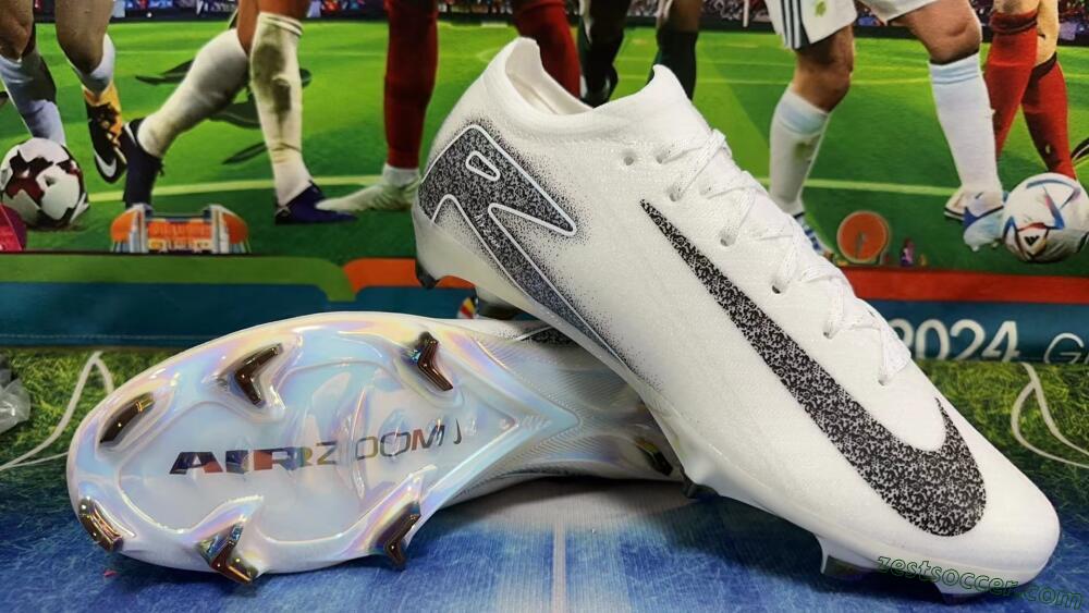 Nike Air Zoom Mercurial Vapor 16 Elite FG Low-Tops Soccer Cleats - White/Black/Grey