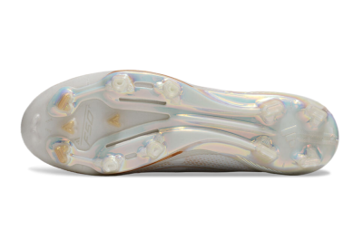 Adidas F50+ Lightstrike Pro Laceless FG Low-Tops Soccer Cleats - White/Gold