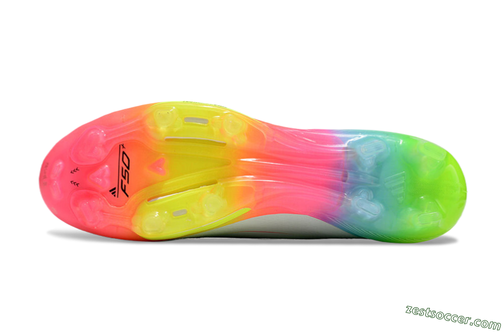 Adidas F50+ Lightstrike Pro Laceless FG Low-Tops Soccer Cleats - Jade/Rainbow 5