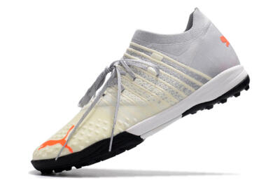 Puma Future Z 1.3 Teazer TF Low-Tops Soccer Shoes - Beige/Grey/Orange