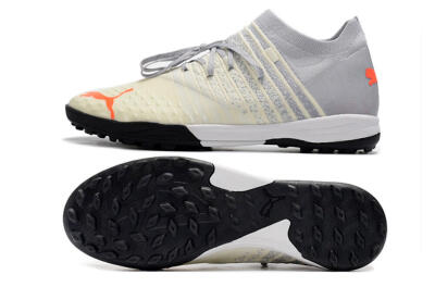 Puma Future Z 1.3 Teazer TF Low-Tops Soccer Shoes - Beige/Grey/Orange