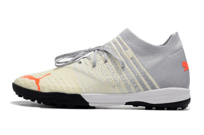 Puma Future Z 1.3 Teazer TF Low-Tops Soccer Shoes - Beige/Grey/Orange
