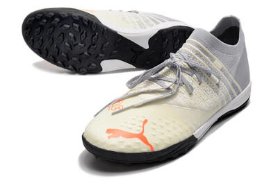Puma Future Z 1.3 Teazer TF Low-Tops Soccer Shoes - Beige/Grey/Orange