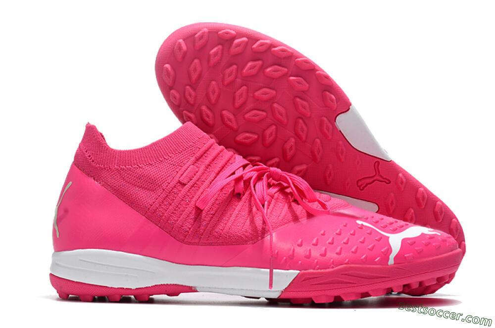 Puma Future Z 1.3 Teazer TF Low-Tops Soccer Shoes - Pink/White 0