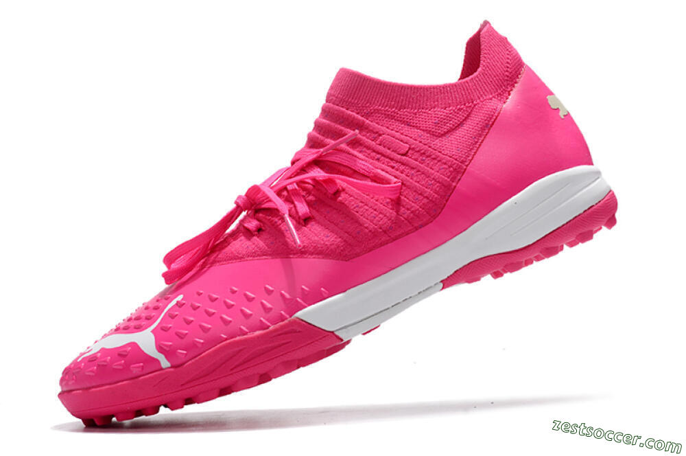 Puma Future Z 1.3 Teazer TF Low-Tops Soccer Shoes - Pink/White 5