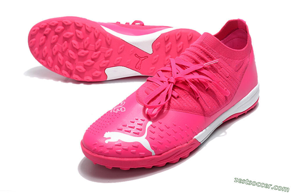 Puma Future Z 1.3 Teazer TF Low-Tops Soccer Shoes - Pink/White 3