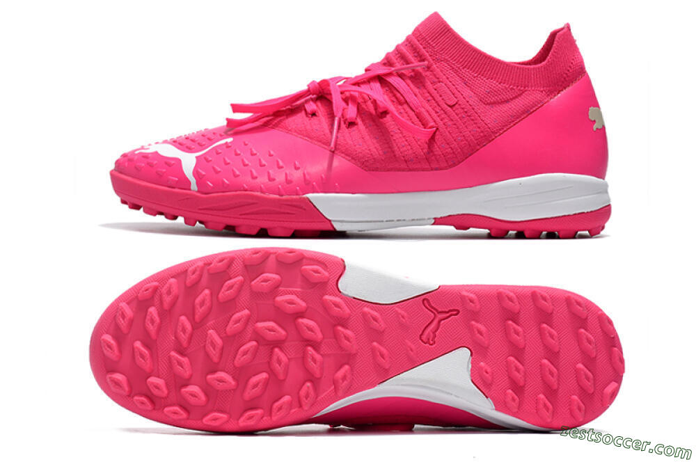 Puma Future Z 1.3 Teazer TF Low-Tops Soccer Shoes - Pink/White 1