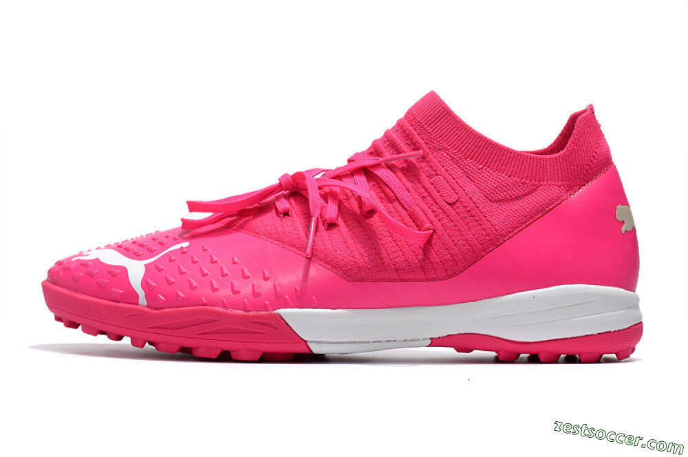 Puma Future Z 1.3 Teazer TF Low-Tops Soccer Shoes - Pink/White 2