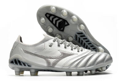 Mizuno Morelia Neo 3 FG Low-Tops Soccer Cleats - Silver/Black