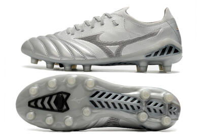 Mizuno Morelia Neo 3 FG Low-Tops Soccer Cleats - Silver/Black