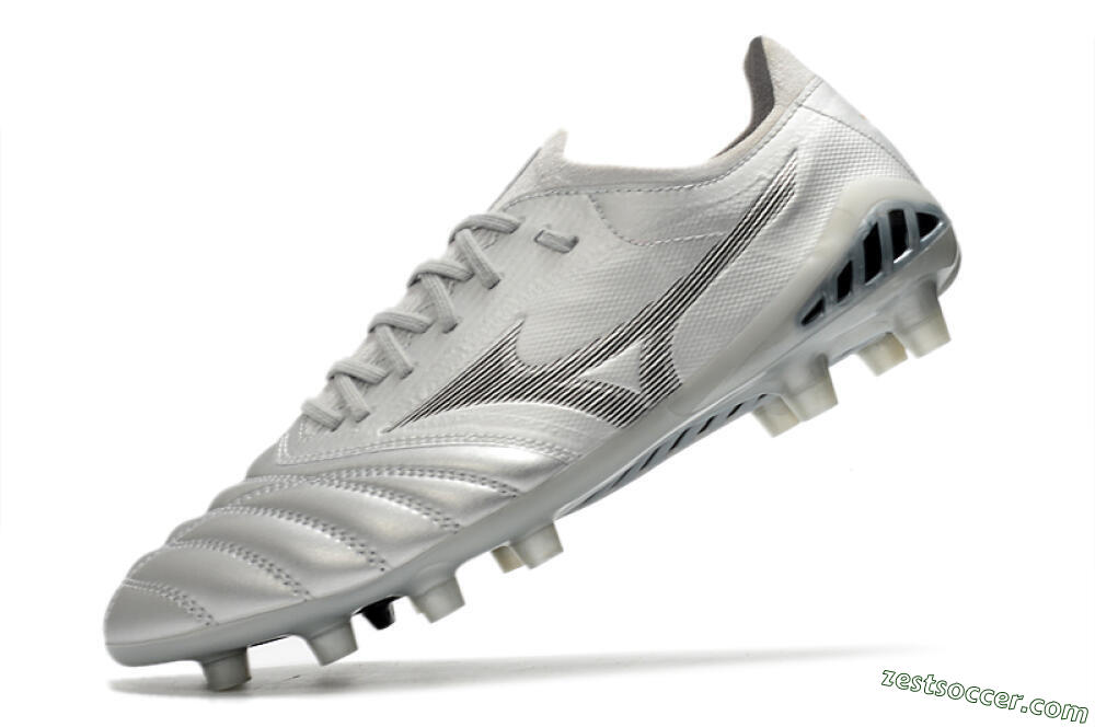 Mizuno Morelia Neo 3 FG Low-Tops Soccer Cleats - Silver/Black 5