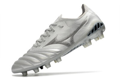 Mizuno Morelia Neo 3 FG Low-Tops Soccer Cleats - Silver/Black