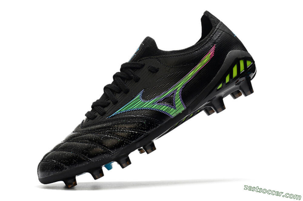 Mizuno Morelia Neo 3 FG Low-Tops Soccer Cleats - Black/Rainbow 5
