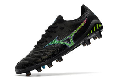 Mizuno Morelia Neo 3 FG Low-Tops Soccer Cleats - Black/Rainbow