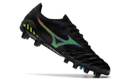 Mizuno Morelia Neo 3 FG Low-Tops Soccer Cleats - Black/Rainbow