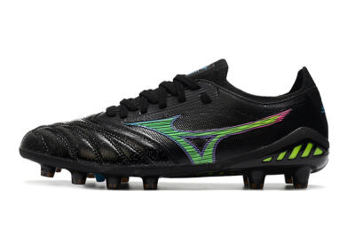 Mizuno Morelia Neo 3 FG Low-Tops Soccer Cleats - Black/Rainbow