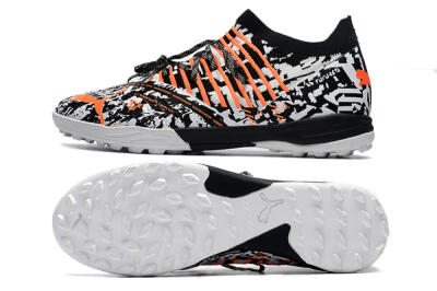 Puma Future Z 1.3 Teazer TF Low-Tops Soccer Shoes - White/Black/Orange